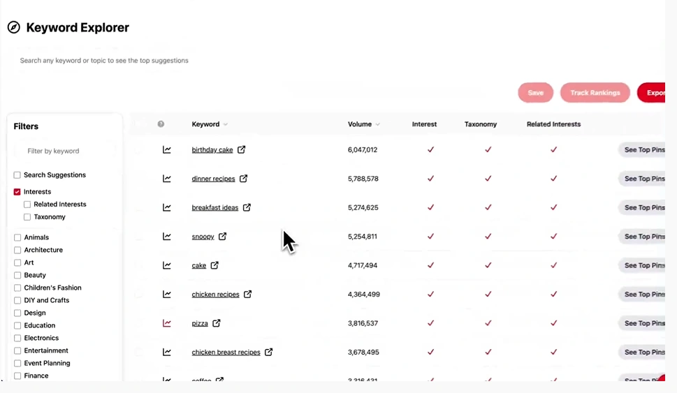 Pinclicks pinterest keyword finder